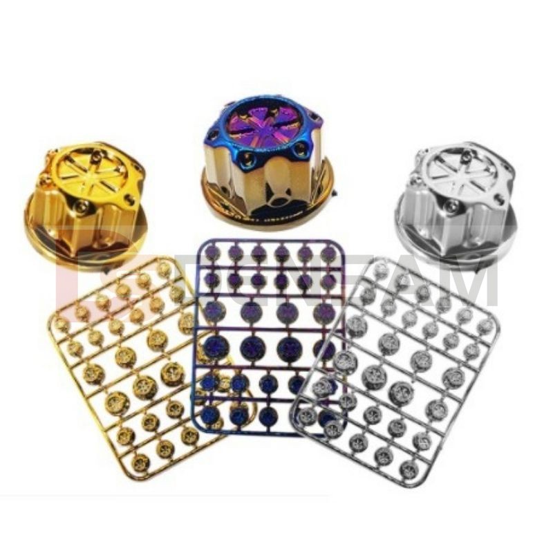Motorcycle Bolt Cap Crew Nut Screw Cover Color Flower Type Universal