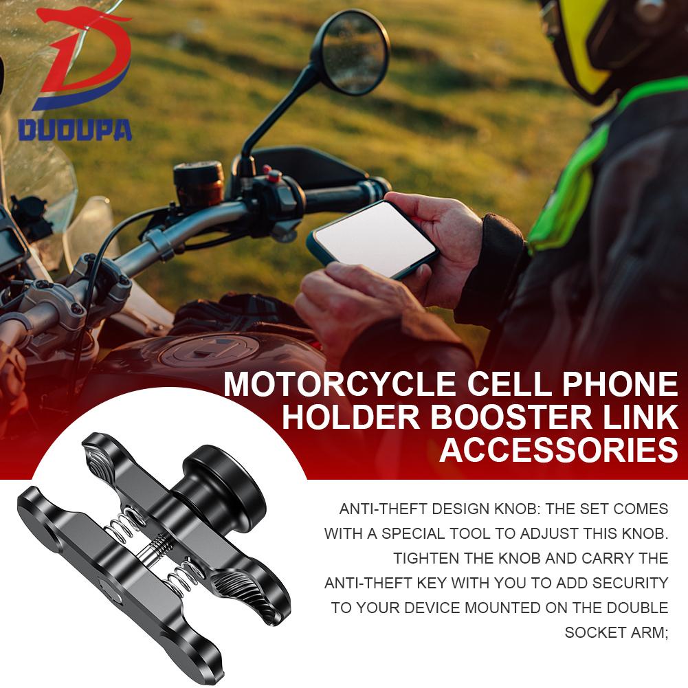 KAPARNER Motorcycle Phone Mount Clip Kit With Anti-Theft Arm & Angled Bolt Adapter For Handlebars - View #11