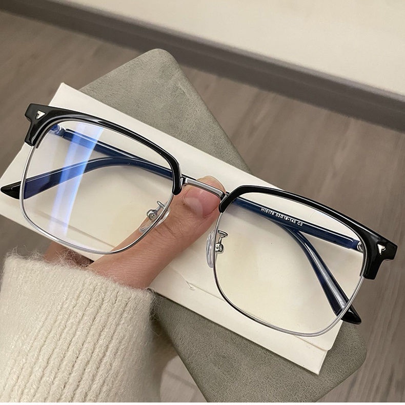 Business Anti Radiation Eyeglasses for Men and Women Rectangular Half ...