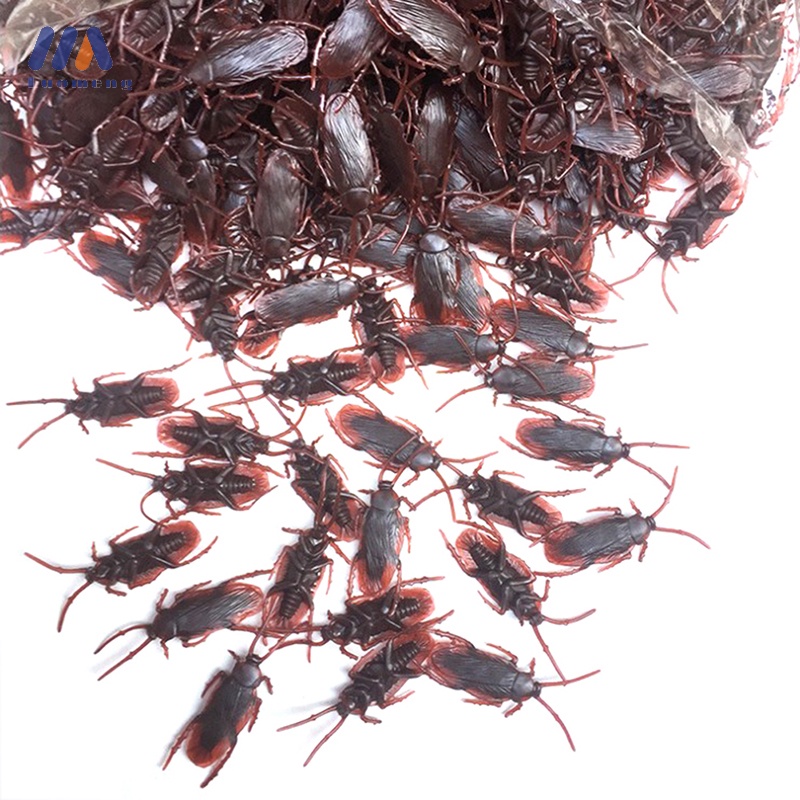 LuoMeng 20pcs Lifelike Model Simulation Fake Cockroach Roach Bug Toy ...