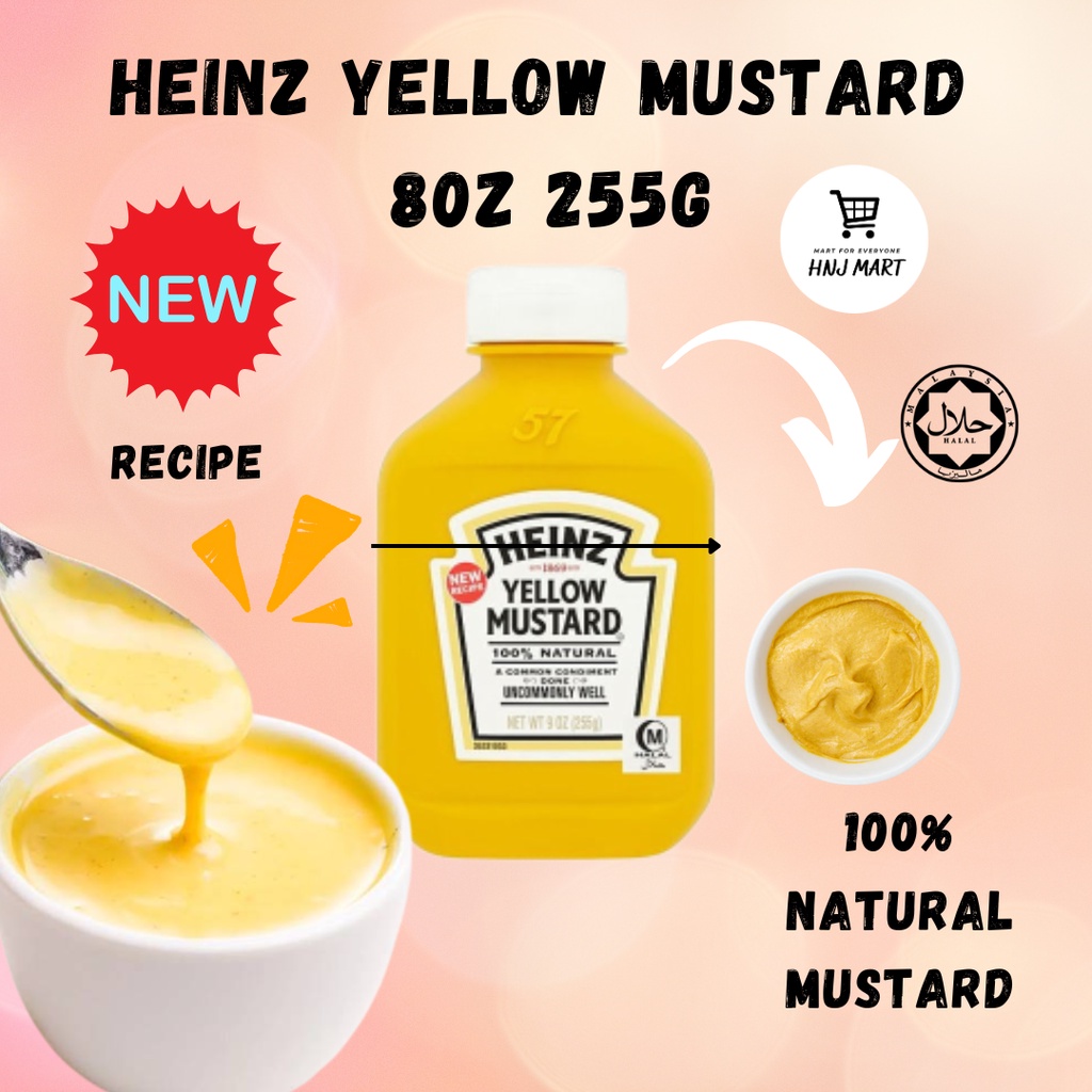 Heinz Yellow Mustard Sauce 255g Halal Yellow Mustard Shopee Philippines