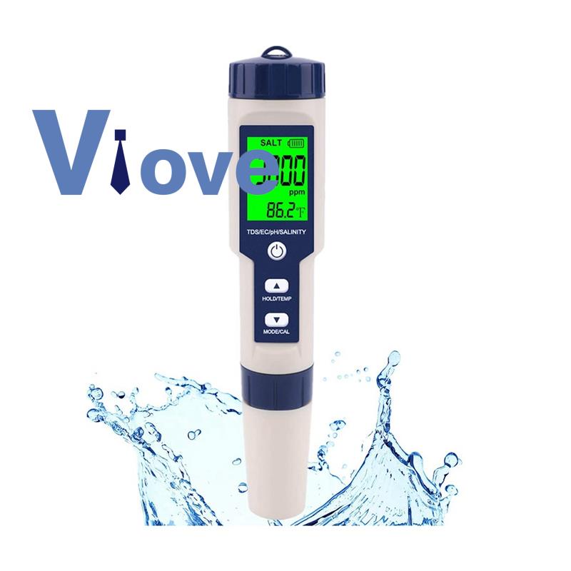 Pool Salt Tester, Digital Salinity Meter, High Accuracy 5 In 1 Salinity ...