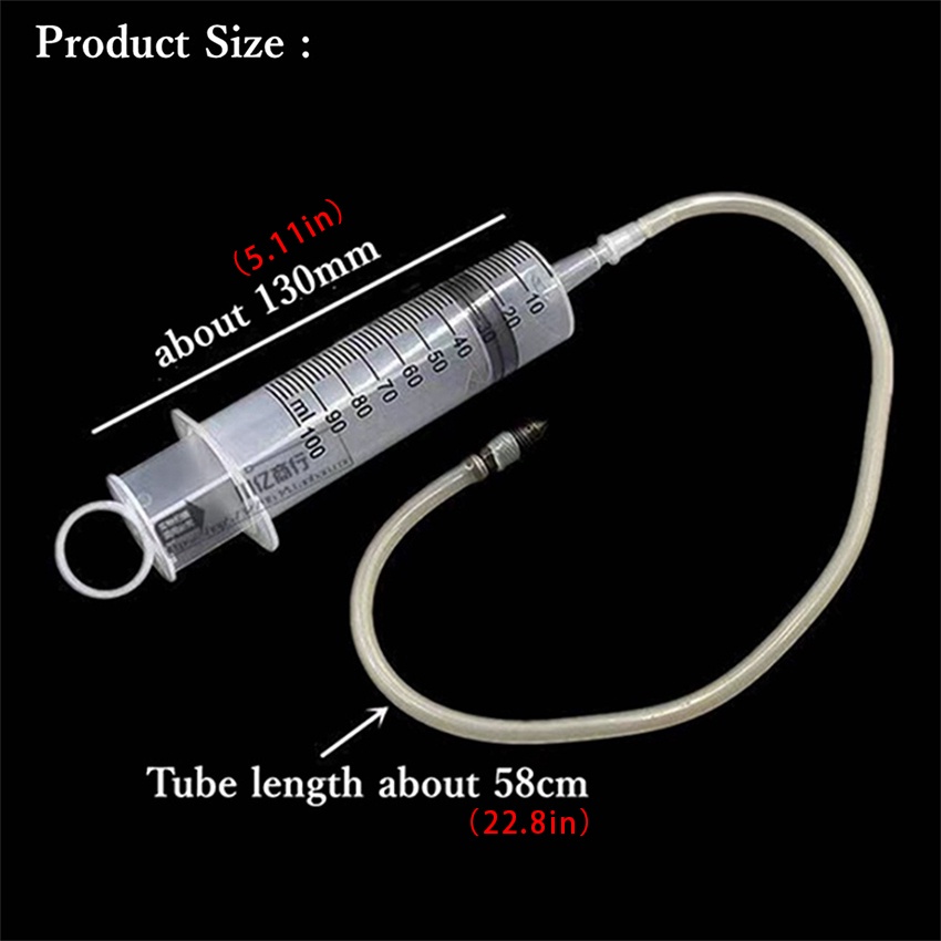 100ml Universal Motorcycle Bleed Kit Brake Caliper Gas Bleeder Syringe