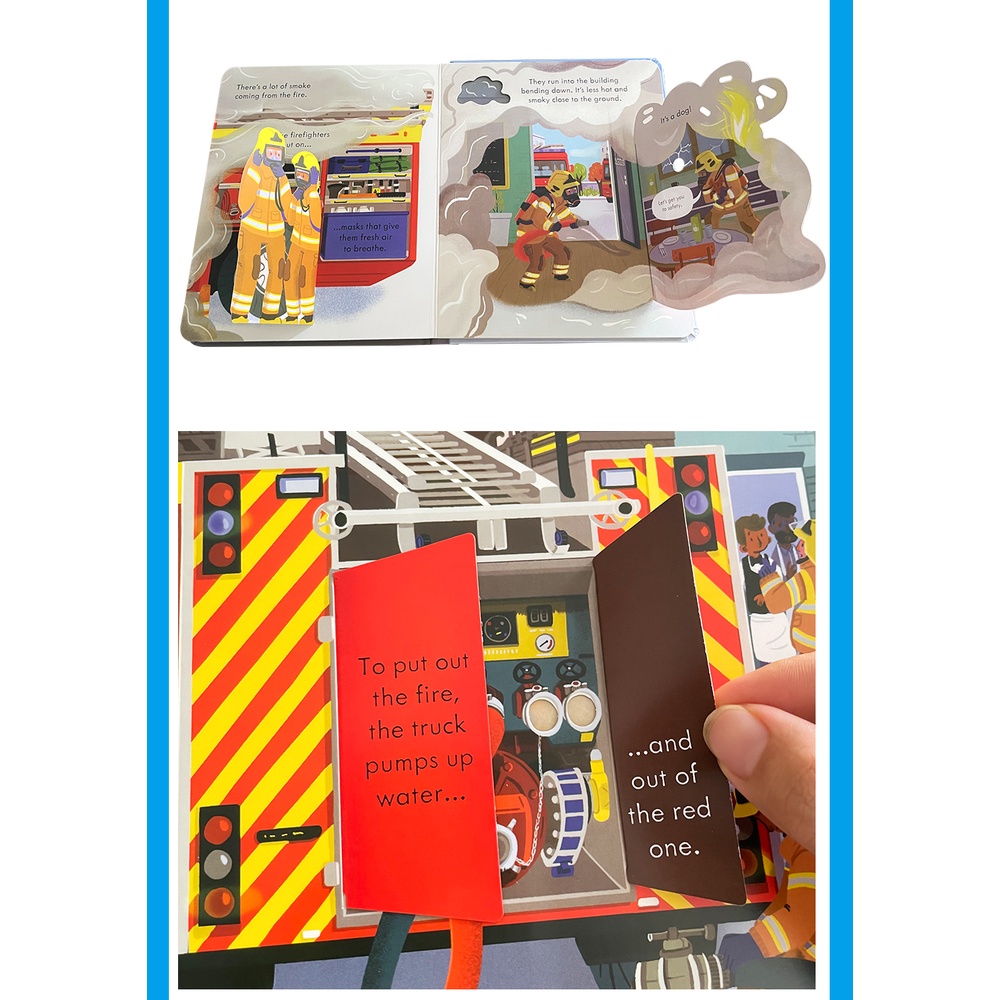 Usborne Peep Inside How A Fire Engine Works 3D Flap English Picture ...