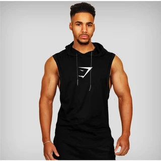 Men Summer Hooded Tank Vest Top Sleeveless Hoodie Muscle Casual Gym Sports  Sweatshirt