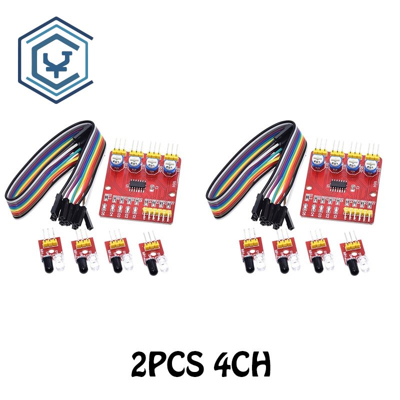 2PCS 4-channel infrared detection / tracking module / line patrol ...