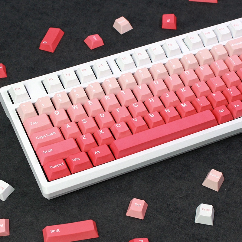 PBT keycaps CHERRY MX Profile gradient thermal sublimation sunset