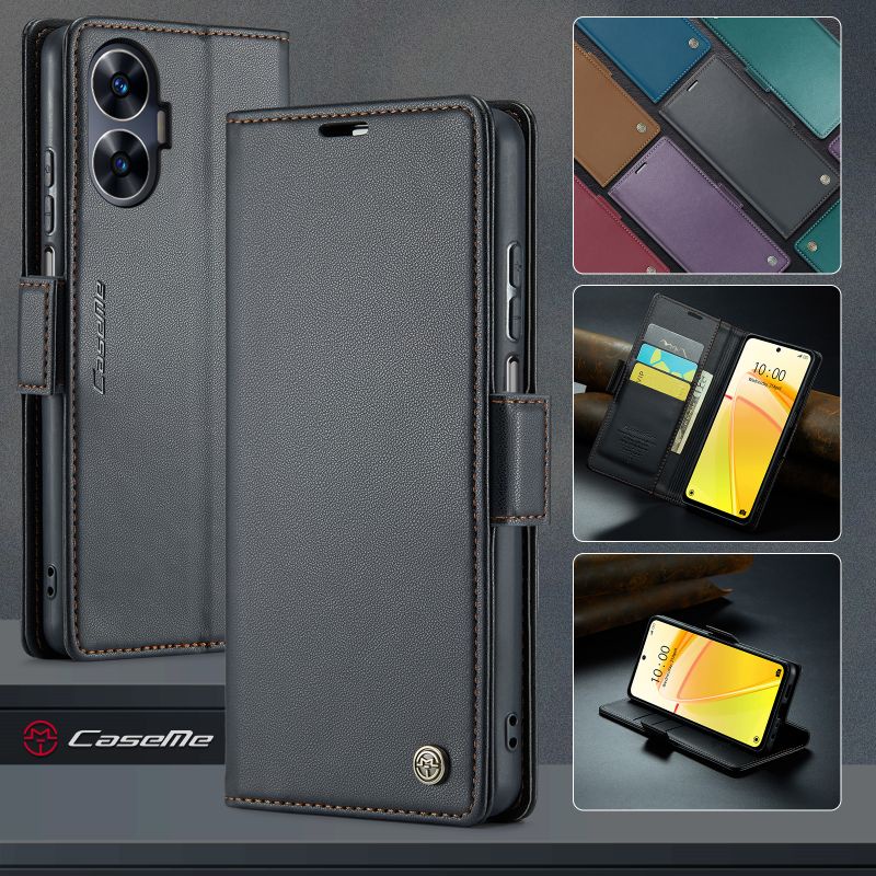 Flip Magnetic Litchi Grain Leather Phone Case For Realme C55 10 Pro/10 ...