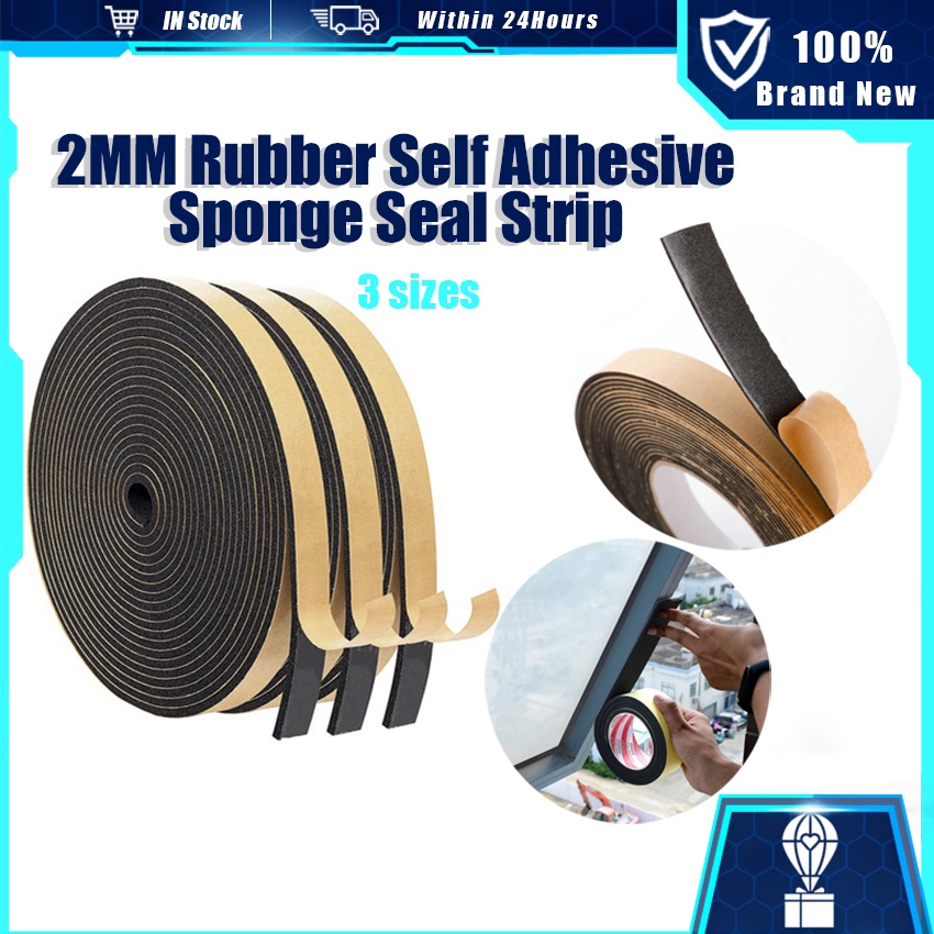 10M/Roll Soundproof Eva Foam Tape Self Adhesive Door Window Sealing ...