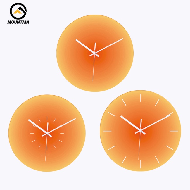 Mountain Modern Sunset Wall Clock Silent Nonticking Battery Operated Decorative Wall Clock For