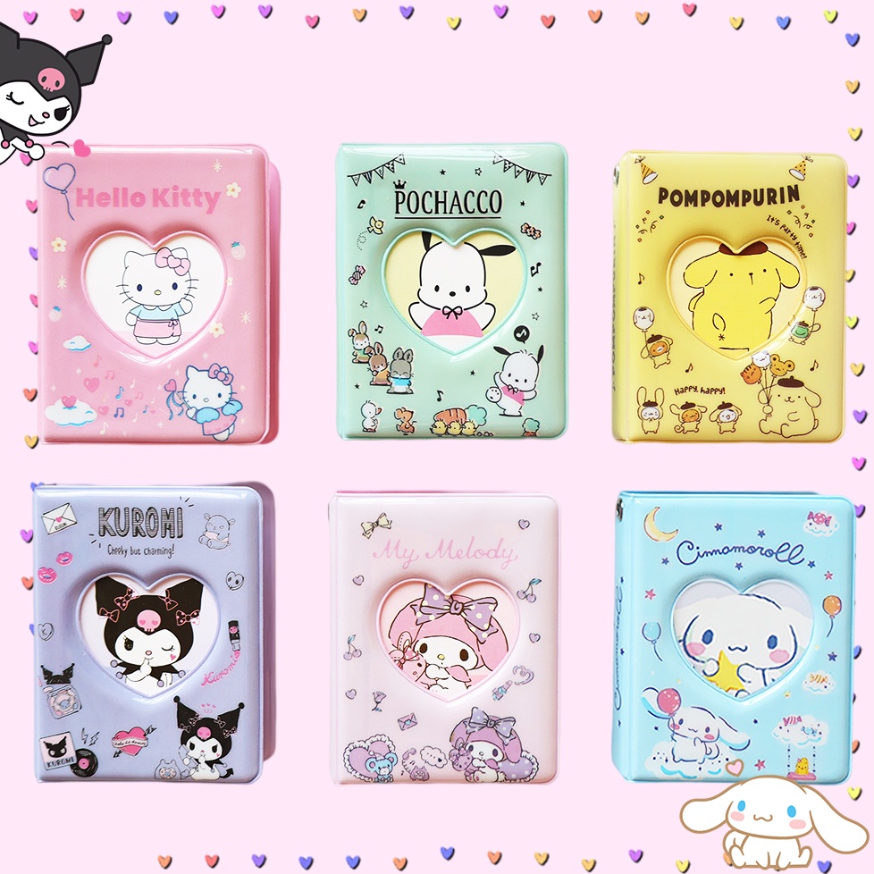 Sanrio Kuromi Mymelody Hello Kitty Cinnamoroll Photo Album 3in Cute Idol Photos Storage Book 3615