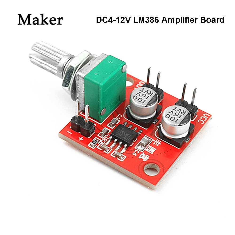 LM386 Electret Microphone Amplifier Board Microphone Amplifier DC412V