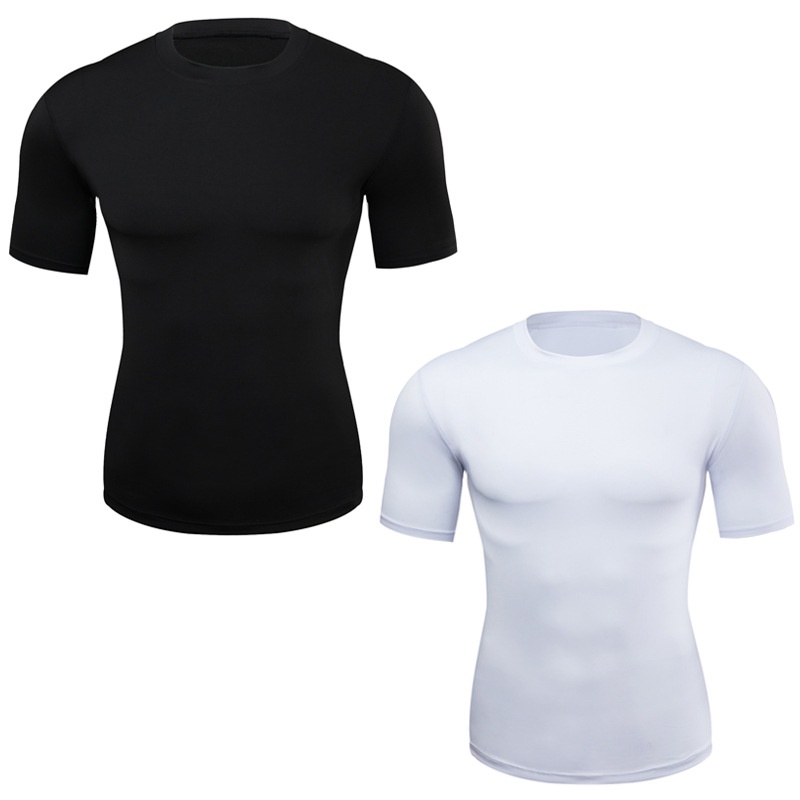 Mens Sports Short Sleeved Running T Shirts Fitness Quick Drying