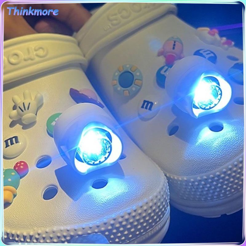 2pc Headlights For Croc Jibbitz Shoes Headlights Ipx5 Waterproof With 3