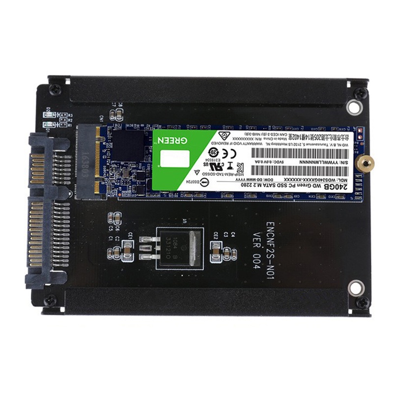 NEW Metal Case B M Socket 2 M.2 NGFF (SATA) SSD to 2.5 SATA Adapter for ...