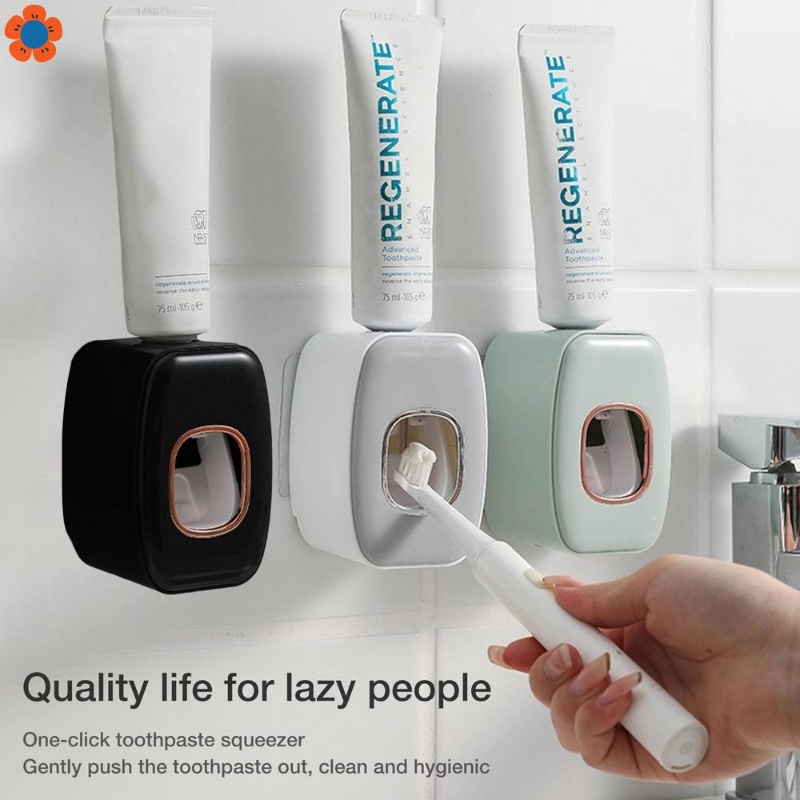 Toothpaste Dispenser Tooth Paste Squeezer For Bathroom Automatic Wall ...