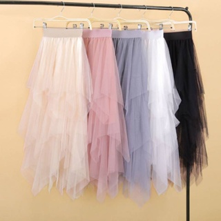 Women's Elegant Mesh Layered Tulle Skirt Sheer Tutu Skirt Midi Dress (S,  Black) at  Women's Clothing store