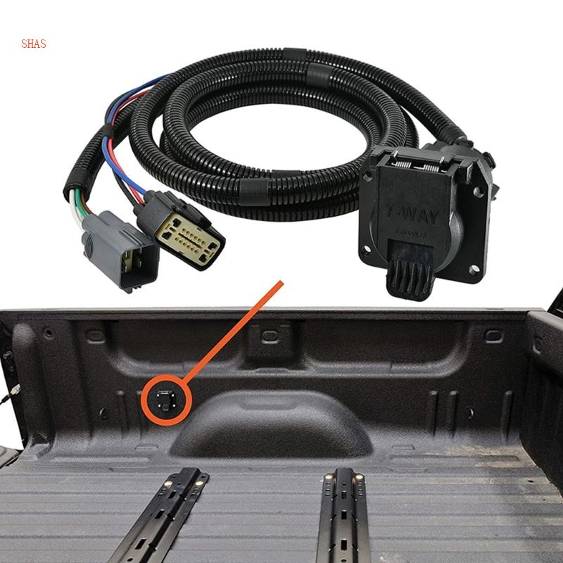Shas Car Accessory 7Foot VehicleSide Truck Bed Trailer Wiring Harness