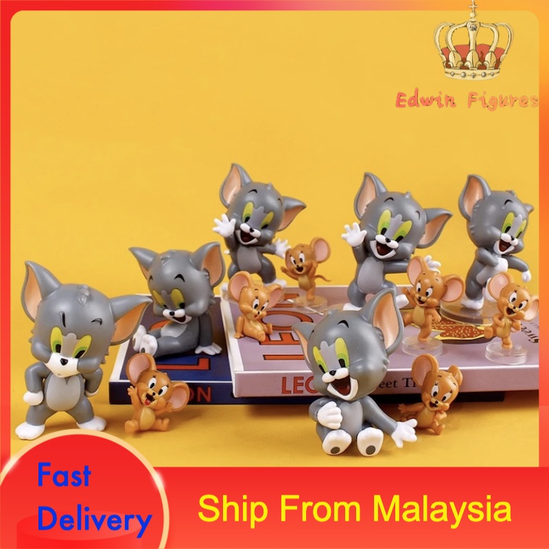 2pcs/set Anime Cartoon Tom & Jerry 7cm Cute Cat Mouse Action Figure Pvc ...