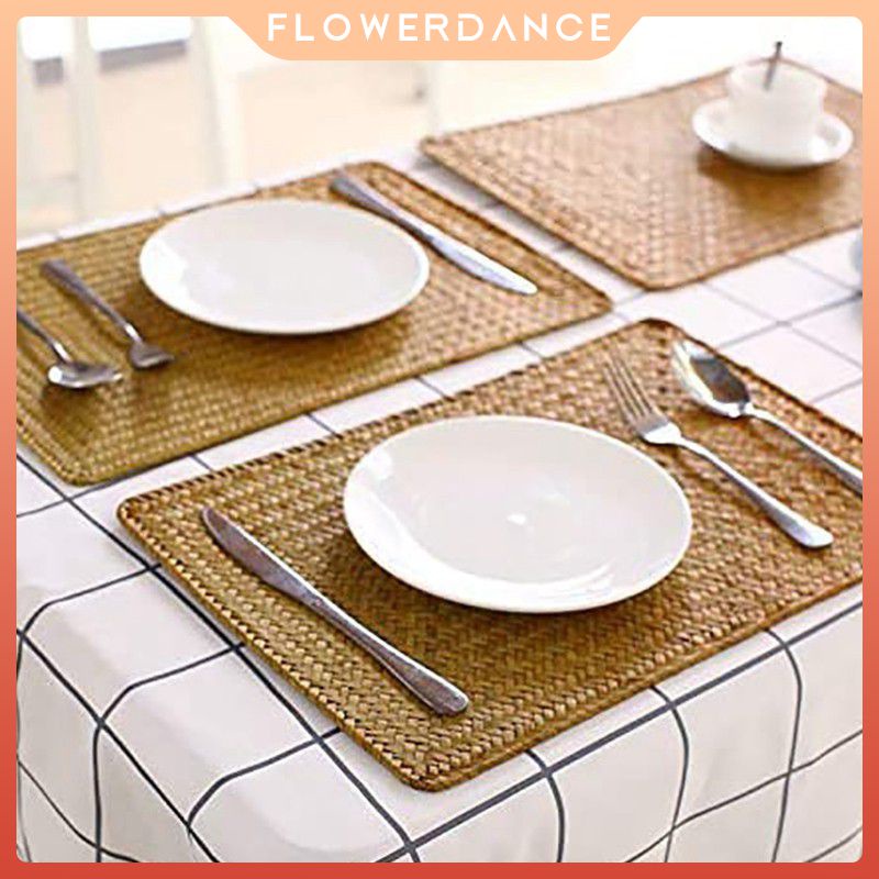 Seagrass Rattan Rectangle Placemats Table Mats Placemats For Dining ...
