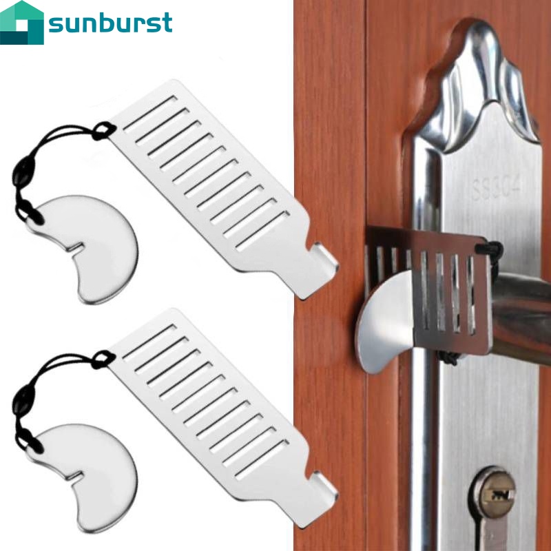 Home Room Hotel Travel Antitheft Door Stopper / Stainless Lockdown