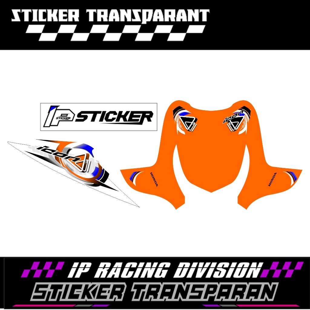 TRANSPARENT STRIPING STICKER BEAT KARBU MULTYPE COLOR VIRAL TRANSPARANT ...