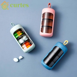 1Pc Creative Water Bottle With Daily Pill Box, Medicine Storage