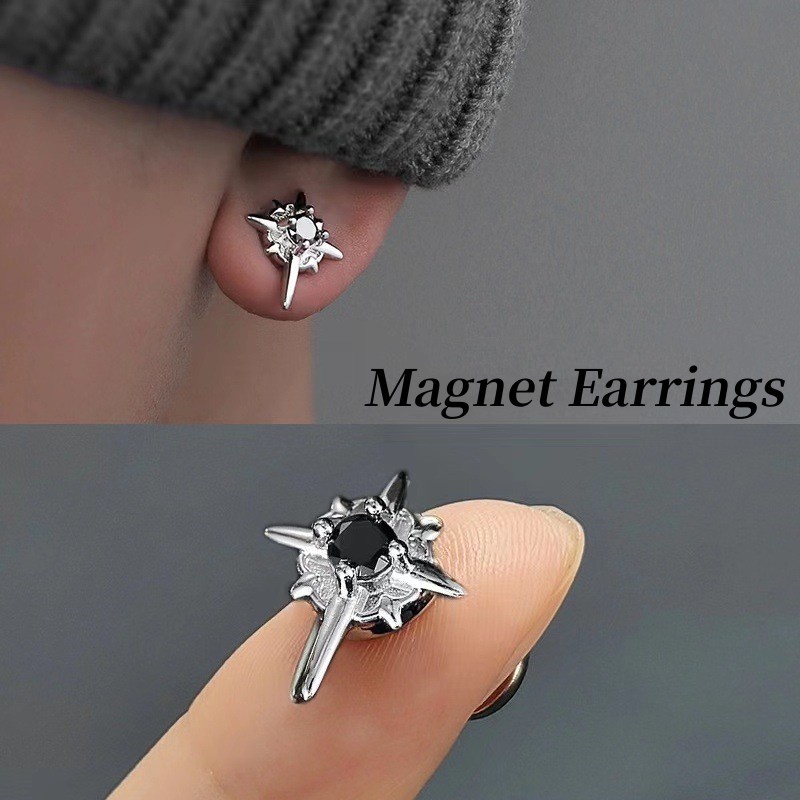 Magnetic studs store for men's ears