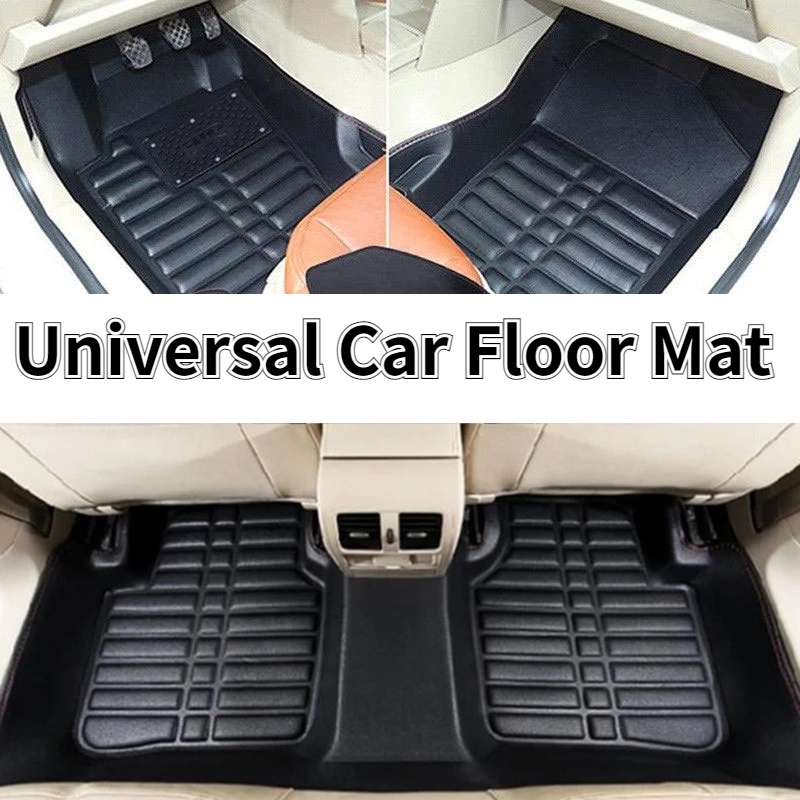 5 Pcs/ Set Universal Car Dustproof Floor Mat Pu Leather Car Full