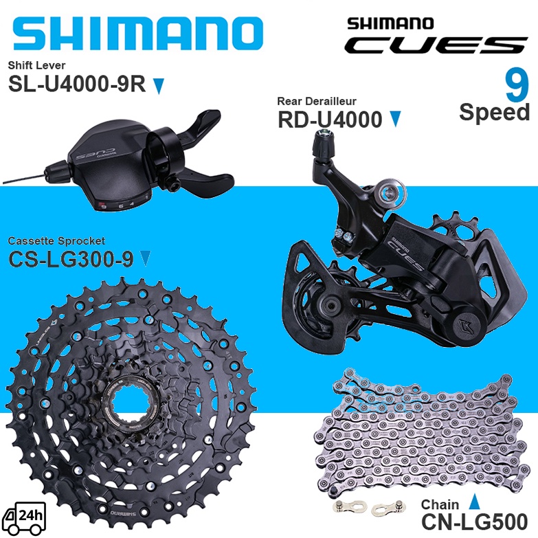 SHIMANO CUES U4000 1X9 Speed Groupset U4000 Shifter RD LG300 36T/41T ...