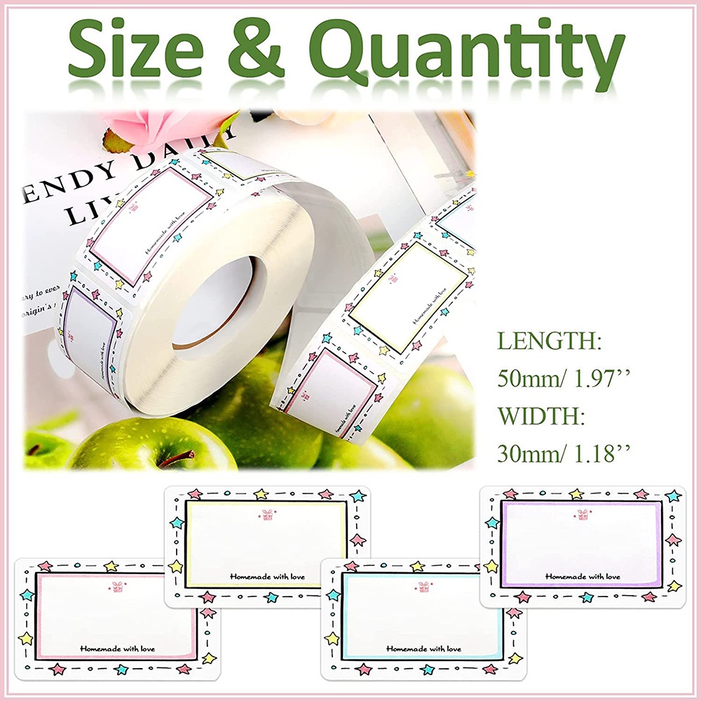 250pcs/roll Colourful Border Name Stickers Custom Blank Stickers ...