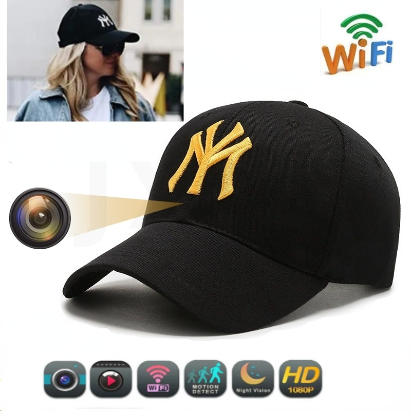 1080P Full HD WIFI Mini Wireless Camera Outdoor Sports Baseball Cap Camera  Support Remote View Hat CamBike Ride Recorder