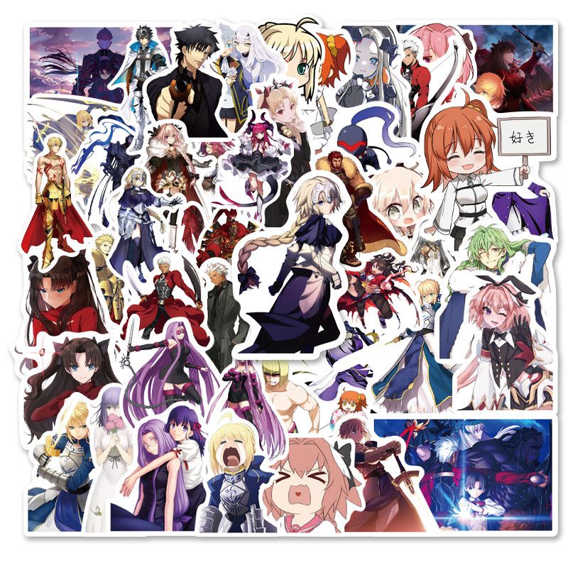 50 Fate accounts FGO stickers Mobile phone animation saber Gudazi anime ...