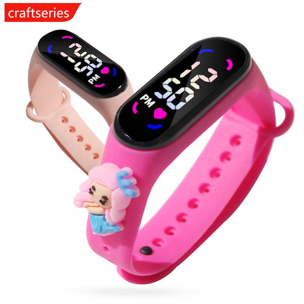 Cartoon Princess Digital Watch For Girls Waterproof Children Sports ...