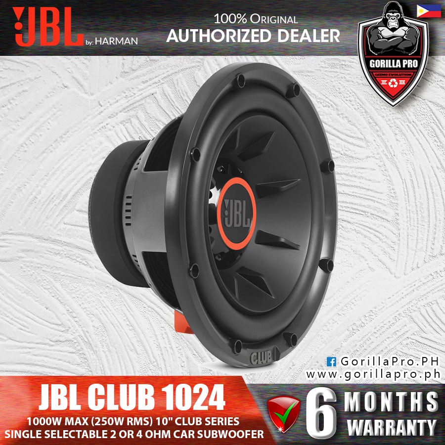 JBL Club 1024 10 Subwoofer 10 inches 10 component subwoofer power