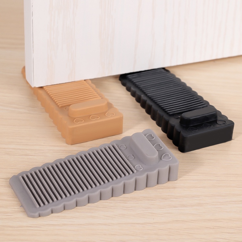 Universal Silicone Non-slip Anti-collision Trapezoid Door Block Plug ...
