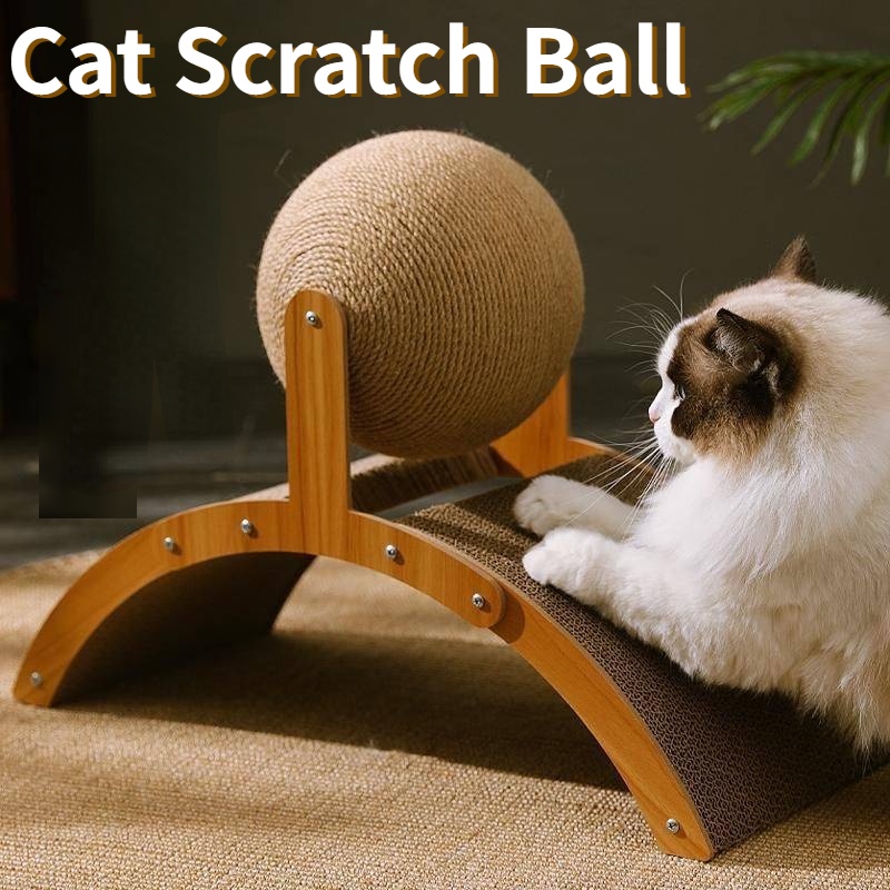 【COD】Vertical Cat Scratch Board Creative Ferris Wheel Wearresistant Scratch Ball Cat Toy