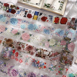 JIANWU 200cm/300cm/ Roll Literary Kawaii Material Flower Landscape