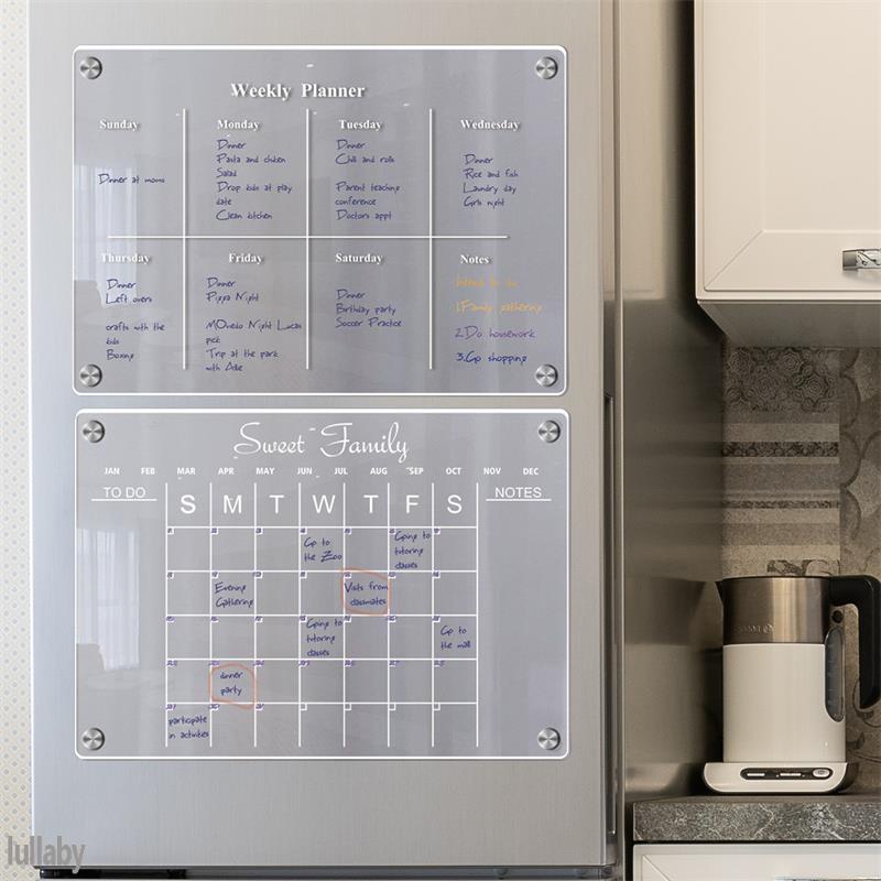 Clear Acrylic Calendar Board Planner Daily Weekly Monthly