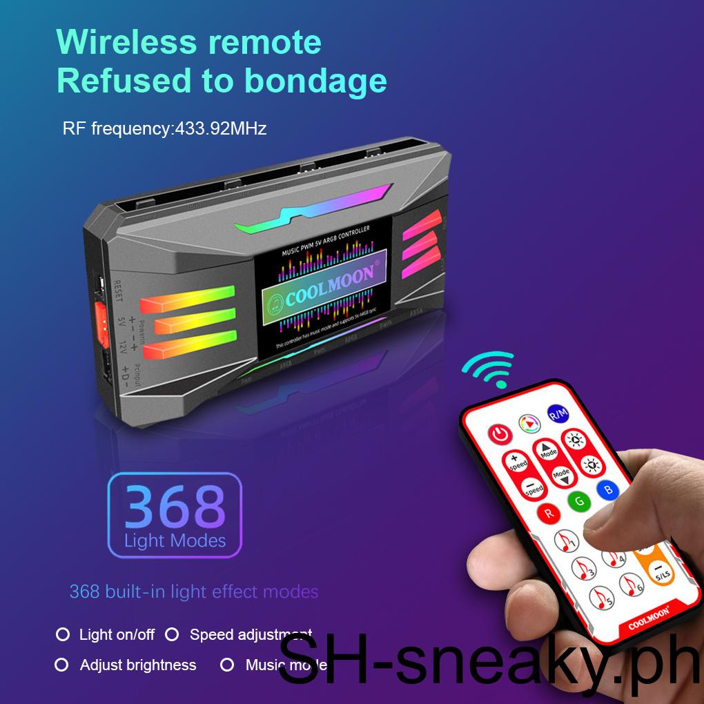 Coolmoon PARGB Controller 4Pin PWM Temperature Control 5V 3Pin