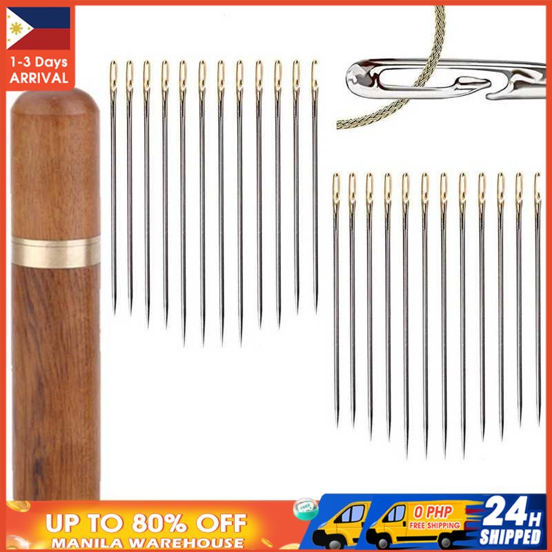 Blind Sewing Needles Elderly Big Hole Stainless Steel Threading Needles