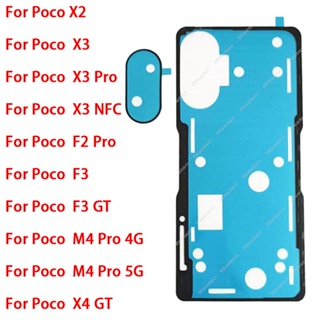 100% Original For Xiaomi Mi Poco X3 NFC Battery Back Cover Rear Door For POCO  X3 Replacement Housing STICKER Adhesive With Lens