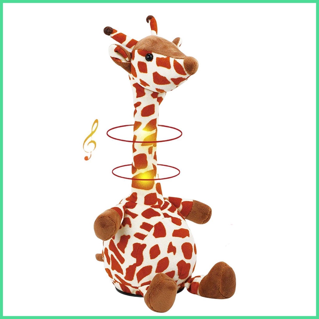 Giraffe Plush Talking Giraffe Repeats What You Say Shaking Head Electric Interactive Animated 