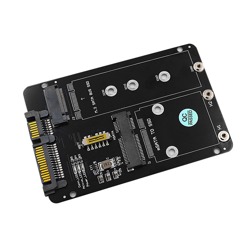 M2 mSATA To SATA Adapter 2in1 M 2 SATA Key B SSD MSATA SSD To SATA3 0 