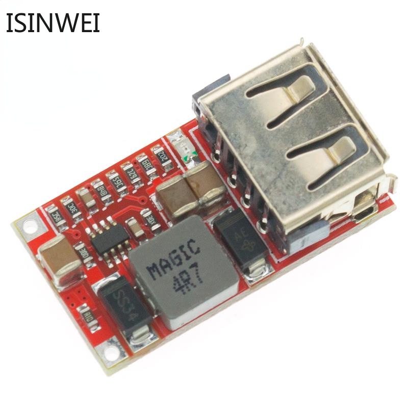 6-24V 24V 12V To 5V USB Step Down Module DC-DC Converter Phone Charger ...