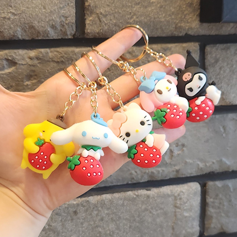 Kuromi Holding Strawberry Series/Keyring/Keychain/Bag Hanger Shopee