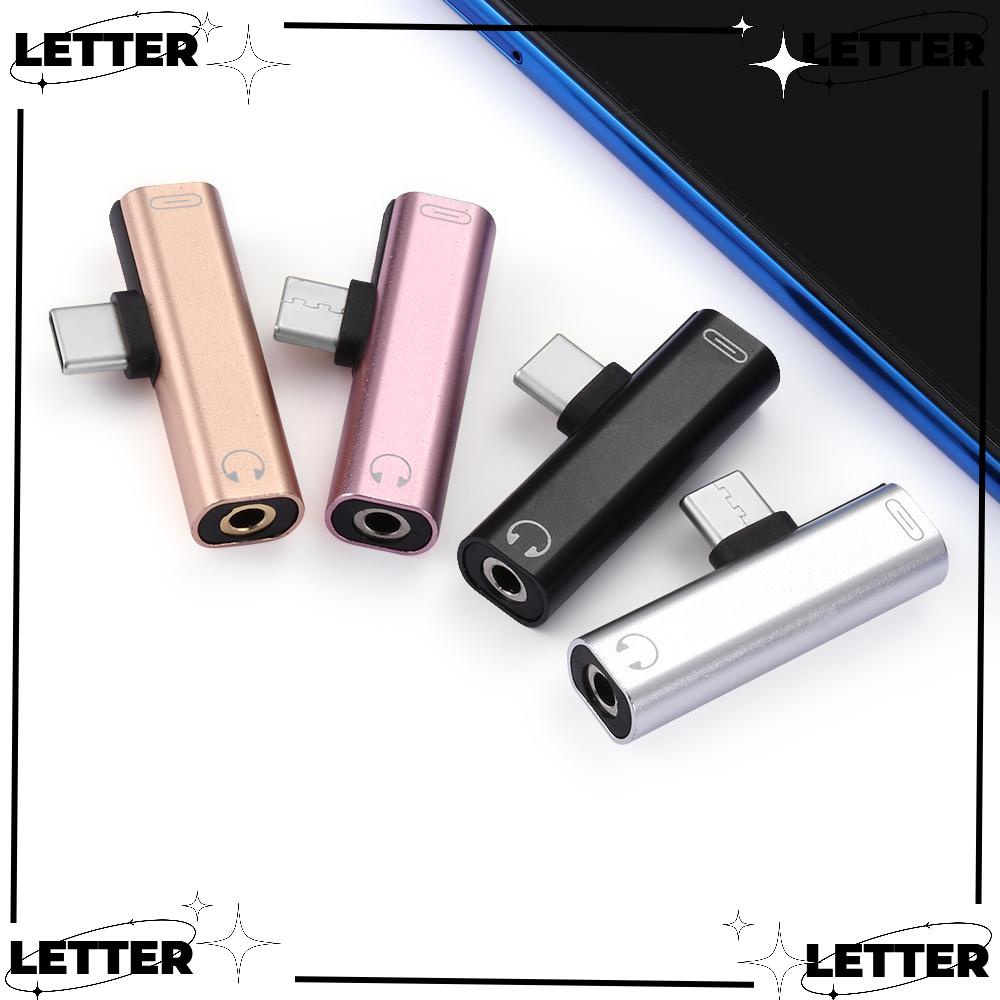 LETTER Fast Audio Convertor Mini Headphone Jack Type-C To 3.5mm Adapter ...