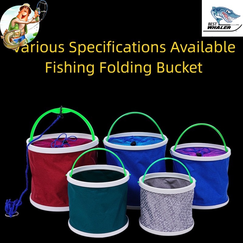 Fishing Bucket New Portable Canvas Folding Bucket Outdoor Canvas