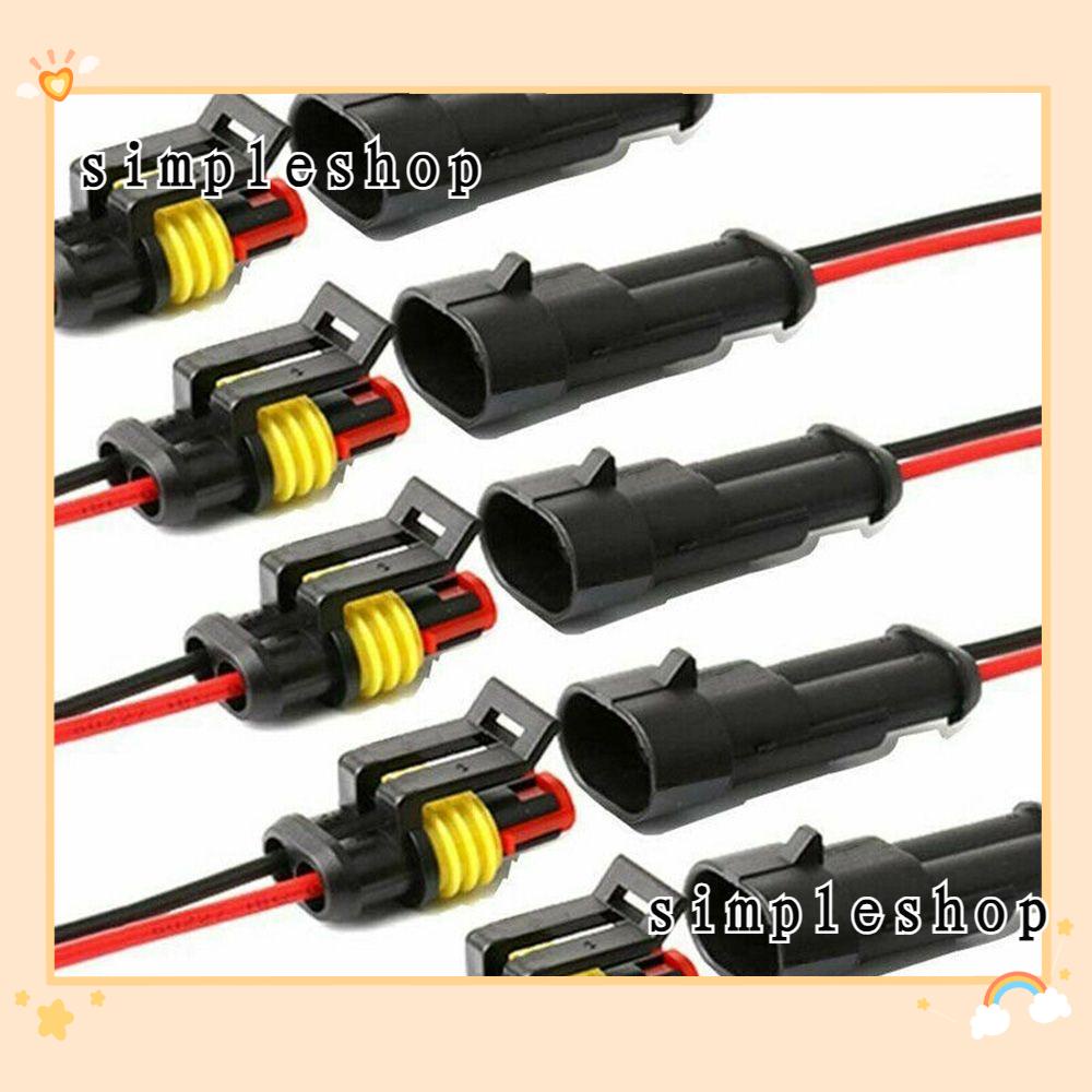 SIMPLE 5/10Kit Male and Female Plug Sealed Wire Automotive Connectors ...