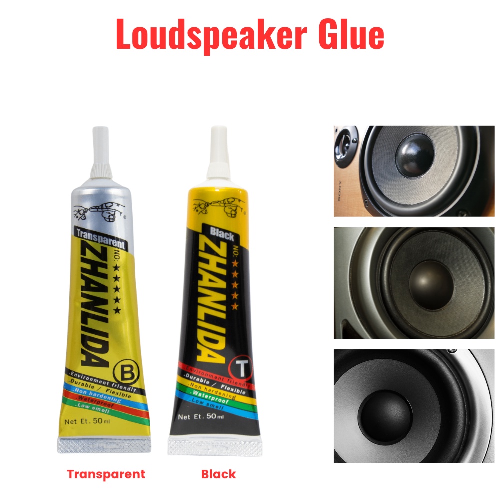 Black/transparent Speaker Repair Glue Foam Side Dust Cap Rubber Edge